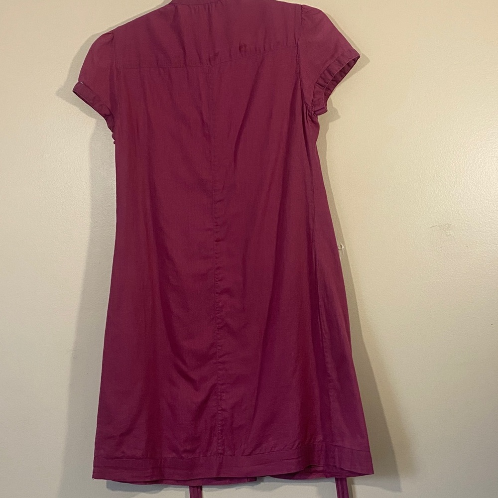 Kimchi Blue Plum Button Front Mini Dress Tie Waist Cottagecore XS - Picture 4 of 12
